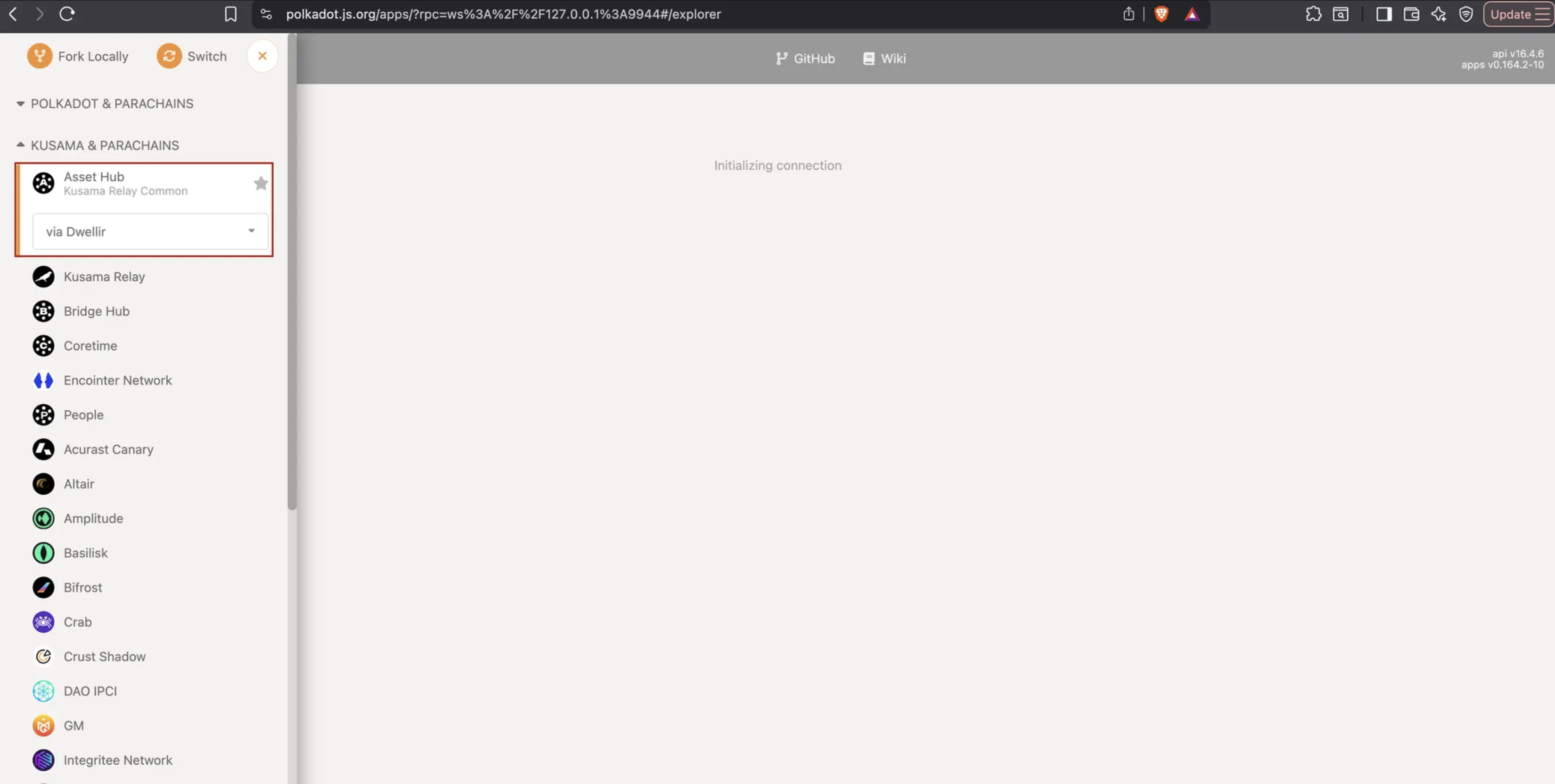 Access Kusama Asset AssetHub