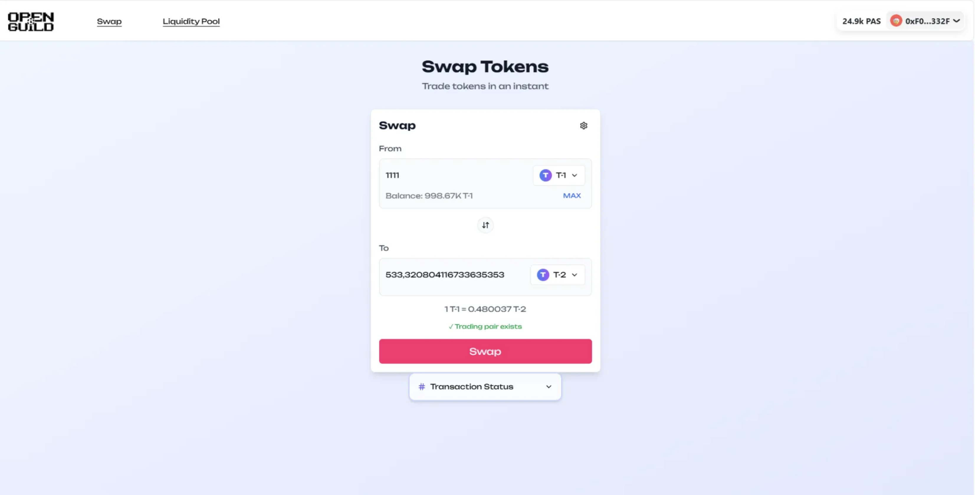 Swap Tokens